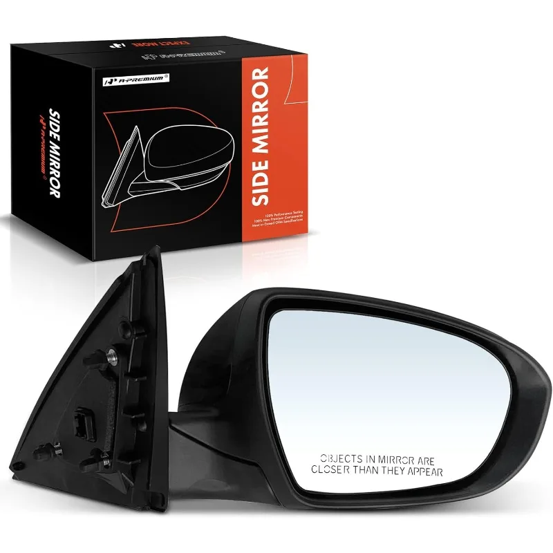 

A-Premium Passenger Side Power Door Mirror - Compatible with Optima 2012-2013 - Heated Power Folding Black Outside Rear View
