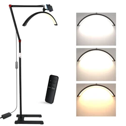 24 INCH Half Moon Light 36W Lash Light 360°Rotating Light Head with Holder Remote LED Esthetician Light for Skincare Tattoo