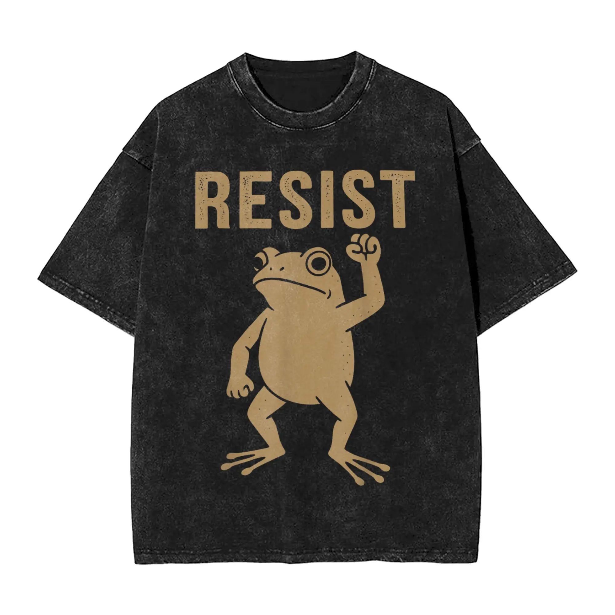Portland Frog Protest Funny City Art T Shirt  Hippie T-Shirts Short Sleeve Y2K Basic Tshirt Summer Cotton O-Neck Plus Size Tees