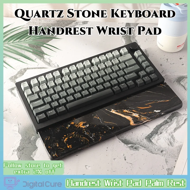 Quartz Stone Keyboard Handrest Wrist Pad Comfortable Anti Slip Customized Personalized Office Game Mechanical Keyboard Palm Rest