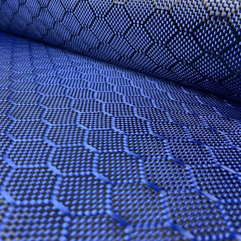 3K 240gsm [Grade A+] Real Carbon Hexagonal Honeycomb Carbon Fabric Kevlar Mixed Textile Black Red Blue Yellow 100cm/40' Width