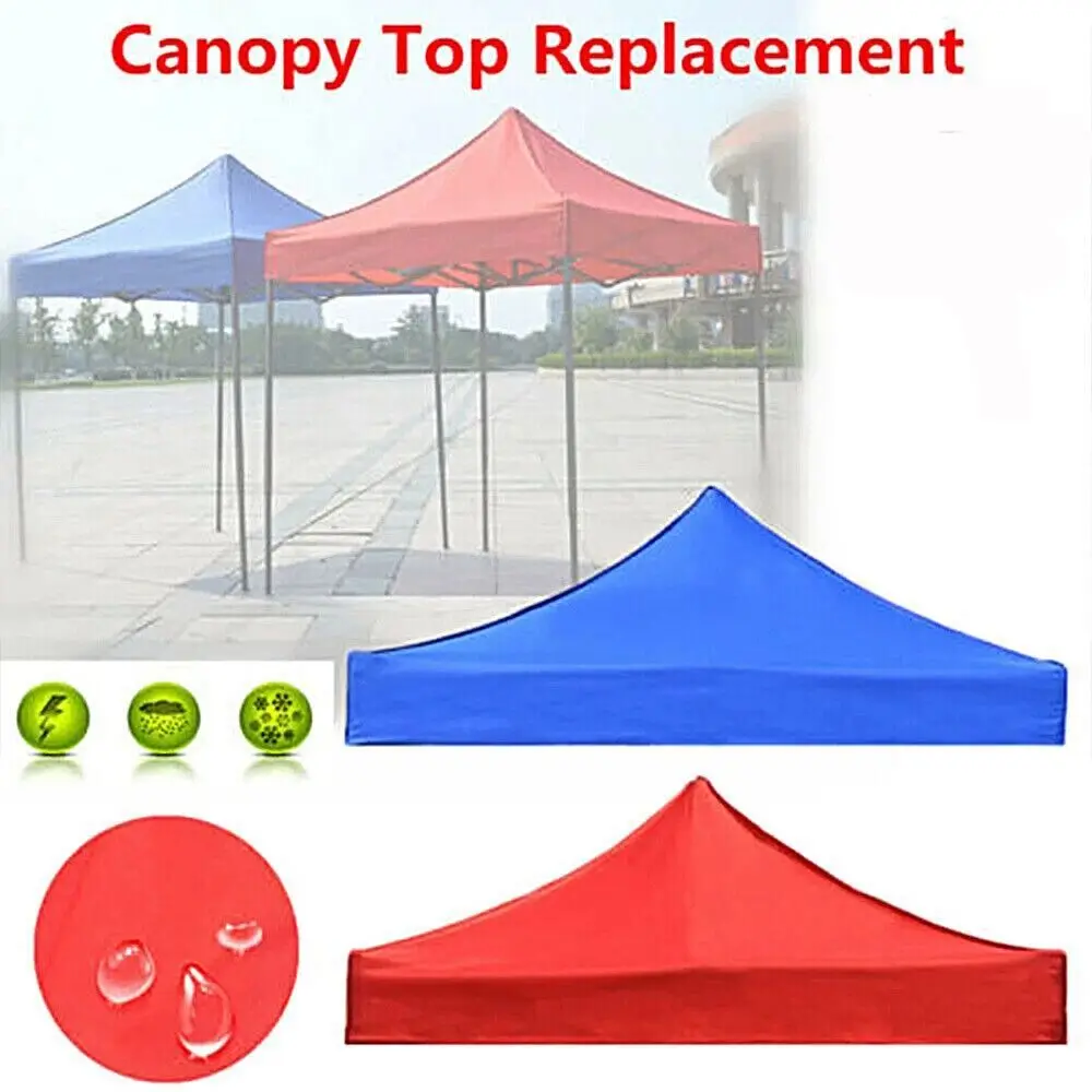 Oxford Cloth Tent Roof Outdoor Camp Gazebo Top Cover Canopy Top Replacement Sun Shade Cover Garden Parasol