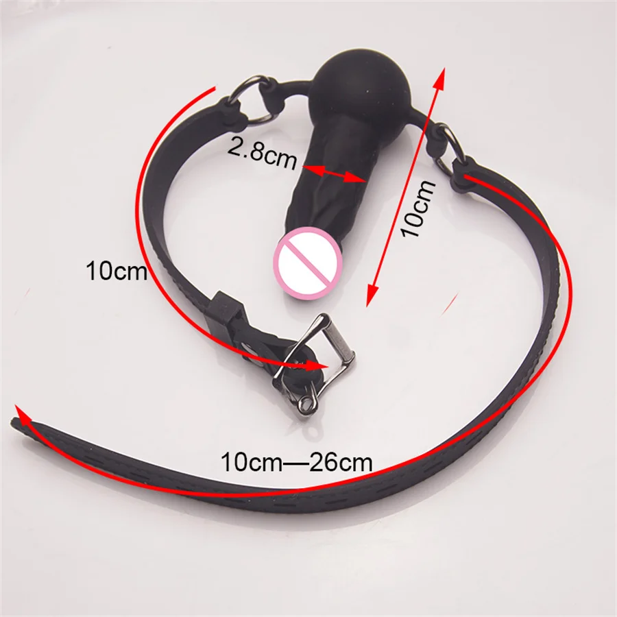 BDSM Soft Silicone Gag Ball Dildo Penis Open Mouth Bondage Sex Toys for Men Women Couple Adult Games Erotic Accessories Slave