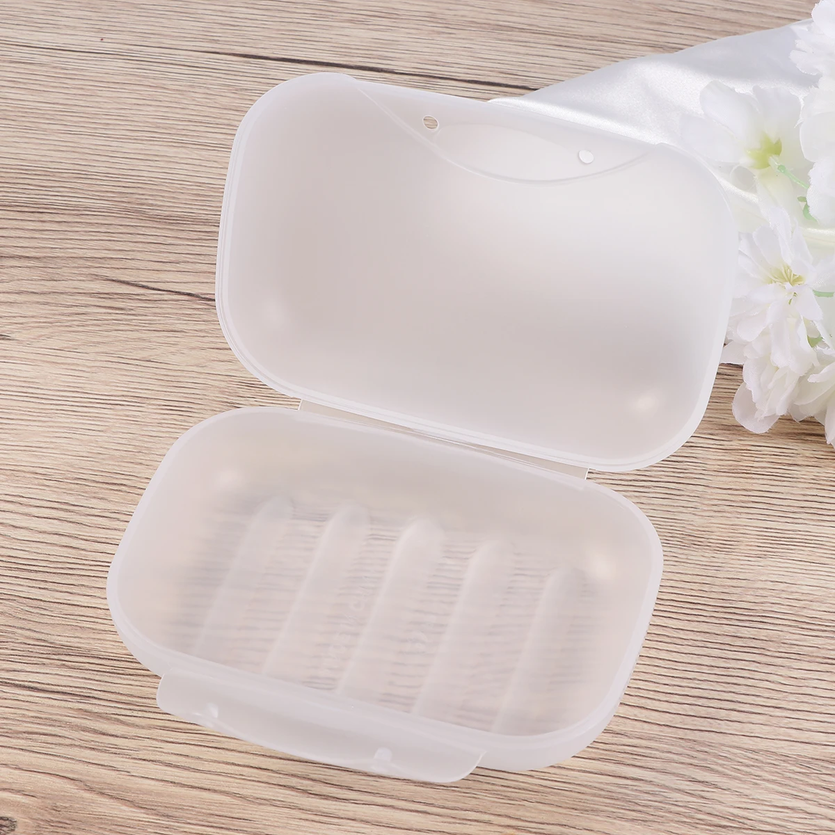 

2Pcs Waterproof Soap Box Portable Travel Dish Holder Modern All in One Functionality Material Anti Slip Blue