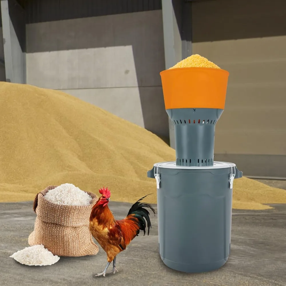 Electric Grain Mill Grinder Dry Cereals Grinder with 5 Sieves Wheat Grinding Tool Wheat Corn Grinder for Home and Farm