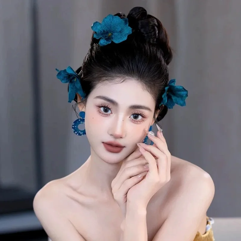 New Chinese bridal headgear simulation flower hairpin robe cheongsam toast clothes hair accessories styling accessories new