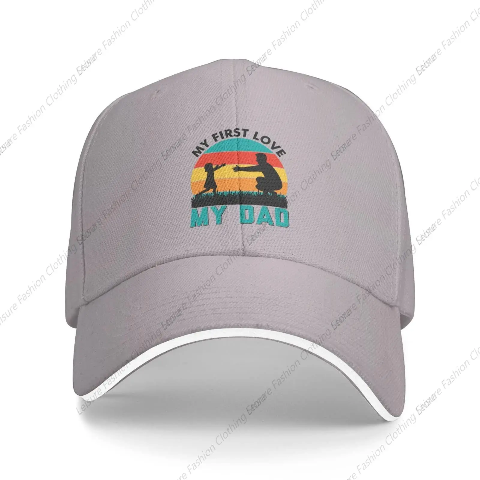 

My First Love My Dad Baseball Cap for Men Women Adjustable Unisex Golf Dad Hat