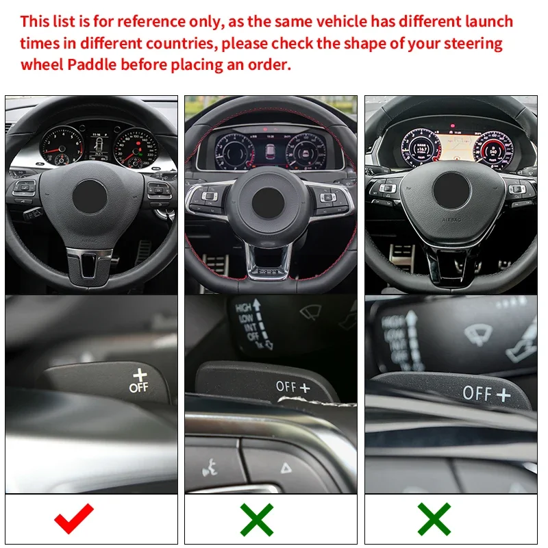 Car Steering Wheel Paddle Extension Shift Cover For VW Golf 5 6 MK6 GTI R Jetta MK5 Passat B6 B7 CC Polo Sharan Tiguan Seat Leon
