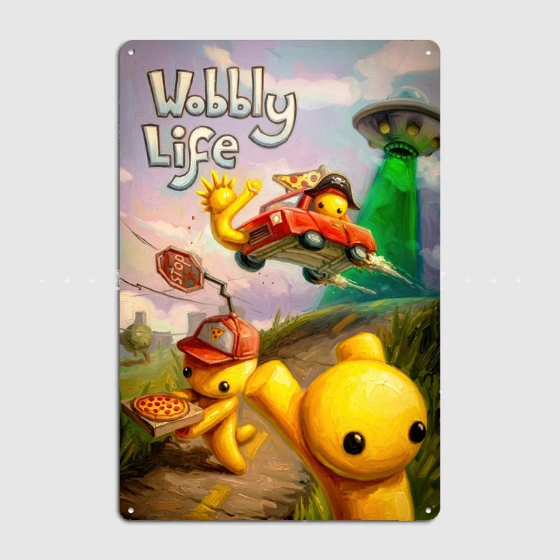 Wobbly Life Game Cover Art Poster Metal Sign Bedroom Indoor Outdoor Home Decor Bar Custom Posters Wall Room Decorations