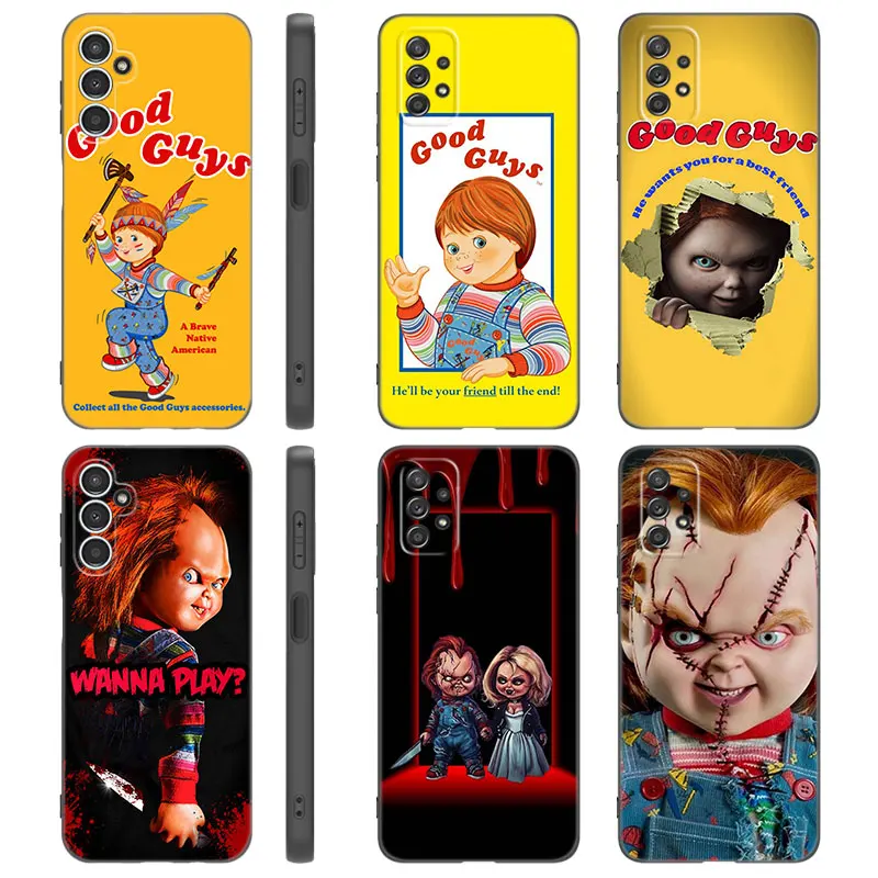 Horror Movie Scary Chucky Doll Case For Samsung A13 A24 A32 A14 A23 A34 A52S A53 A54 A73 5G A11 A12 A31 A33 A50 A51 A70 A71 A72