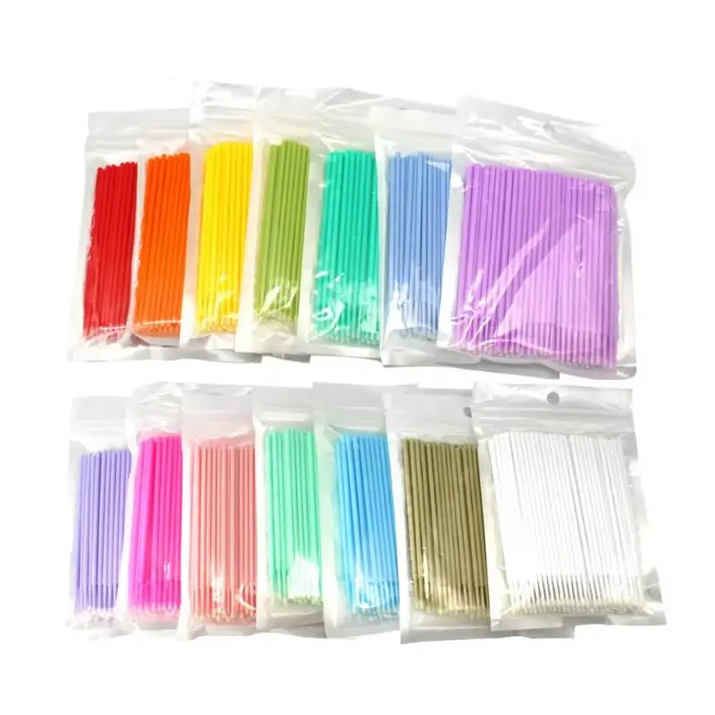 Multicolor Disposable Micro Cleaning Swabs Soft Fine Tips 50 100 Pack Options For Eyelash Extension Nail Art Small  Cleaning