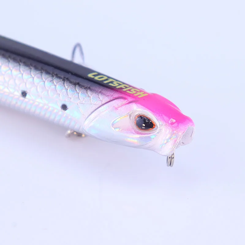 8cm 11.5g Fishing Lure Topwater Pencil Lure Far Casting Floating Fishlure Coating Body Artificial Hard Baits For Fishing Bass