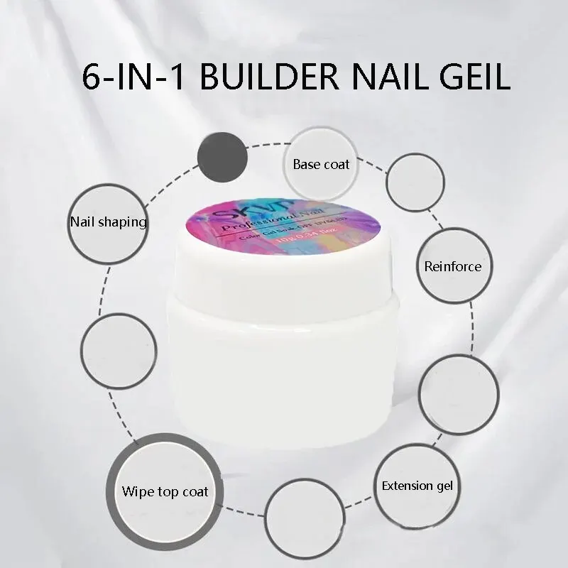 6-in-1-Funktion Gel Nagellack Gel Basis Gel Dec klack UV-Verlängerung Nagel Gel für Maniküre Dec klack Aquarell Gel Nagel einweichen