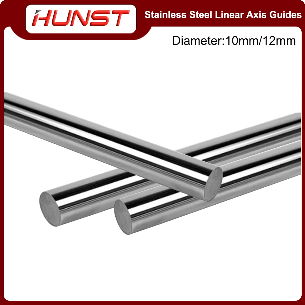 HUNST الفولاذ المقاوم للصدأ قضيب خطي قطر 10 مللي متر/12 مللي متر آلة أداة الخطي محور دليل المحور البصري دليل السكك الحديدية الشريحة السكك الحديدية