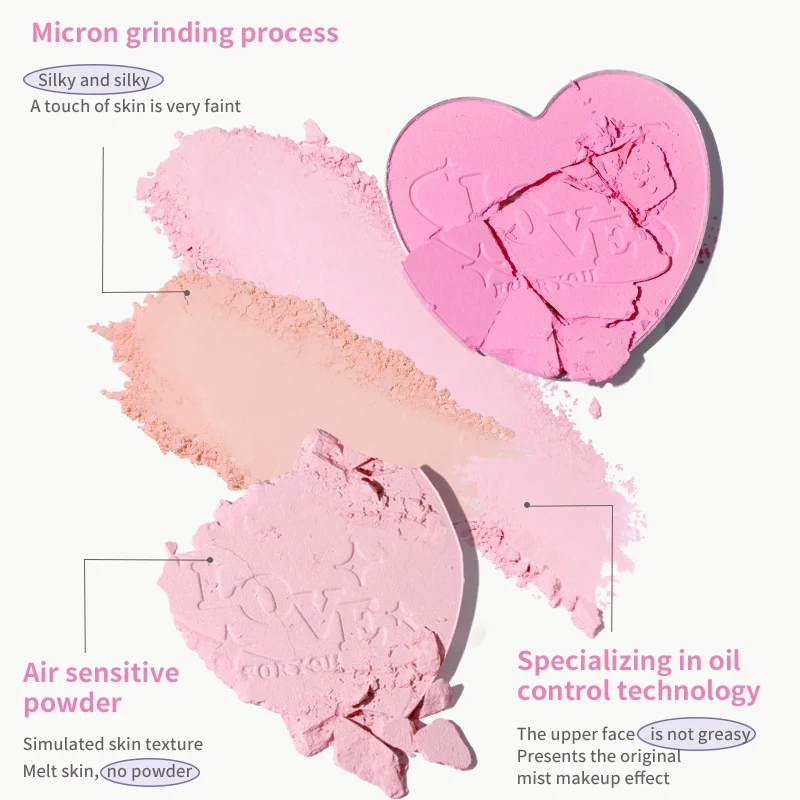 أحمر خدود الخد، ألوان مختلطة، أحمر خدود البودرة، تحديد وتسليط الضوء على الوجه، متألقة أو غير لامعة، خفيفة الوزن، ناعمة #3