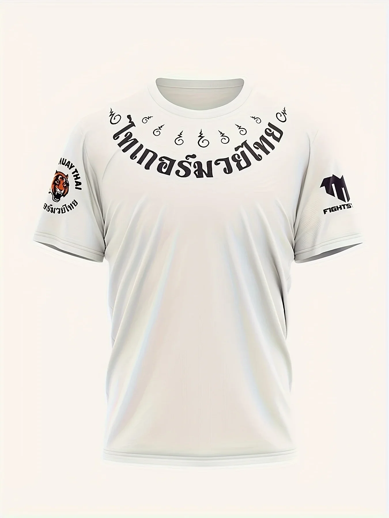 تي شيرت تدريب Muay Thai للرجال - أكمام قصيرة قابلة للتنفس وممتصة للرطوبة ومتينة مع تصميم ملاكمة نابض بالحياة للجري في صالة الألعاب الرياضية #5