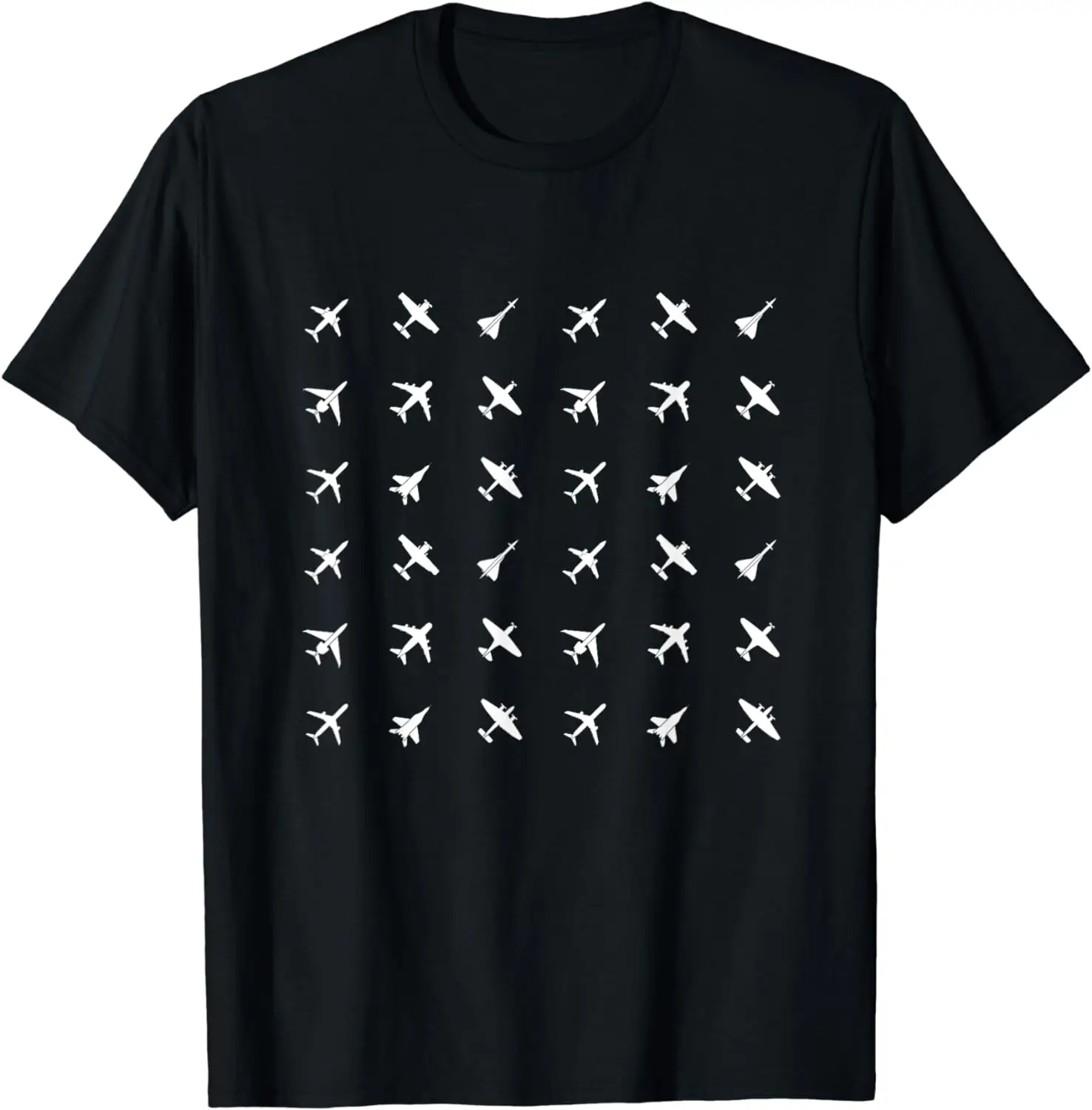Women's Aircrafthanic/Pilot T-shirt with Fun Prints of Different Aircraft Patterns Graphic T Shirts WoClothing Fashion