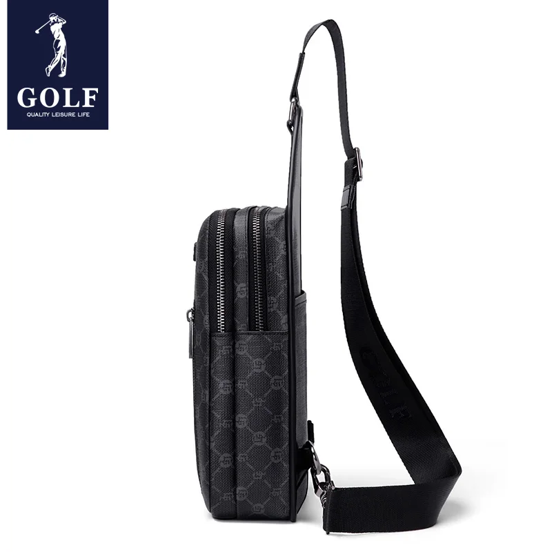 GOLF shoulder bag, crossbody bag, trendy chest bag, men\'s bag, new fashionable chest small backpack, casual business bag