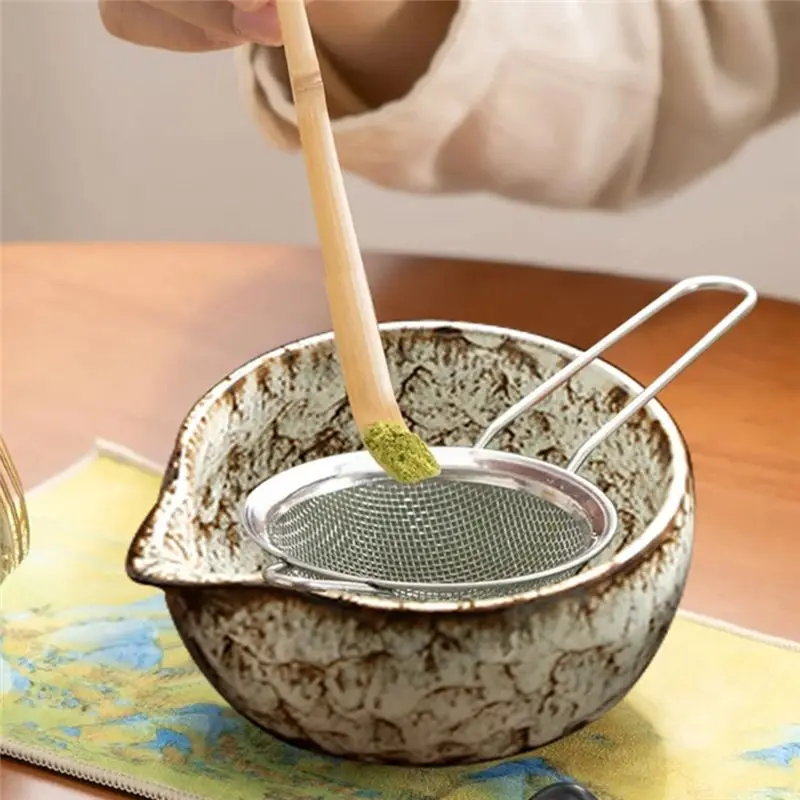 A36T-Elegant Pink Matcha Tea Enthusiast Set: 6 Pieces With Bamboo Whisk, Matching Bowl & Teaspoon Holder