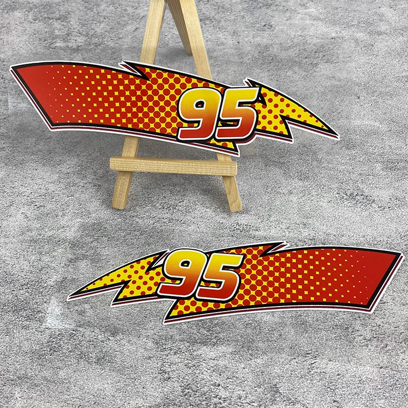 1Pair 95 Lightning Car Stickers Waterproof for Auto Rear windshield Window Door Body Refit Vinyl Decals Exterior Car Stickers