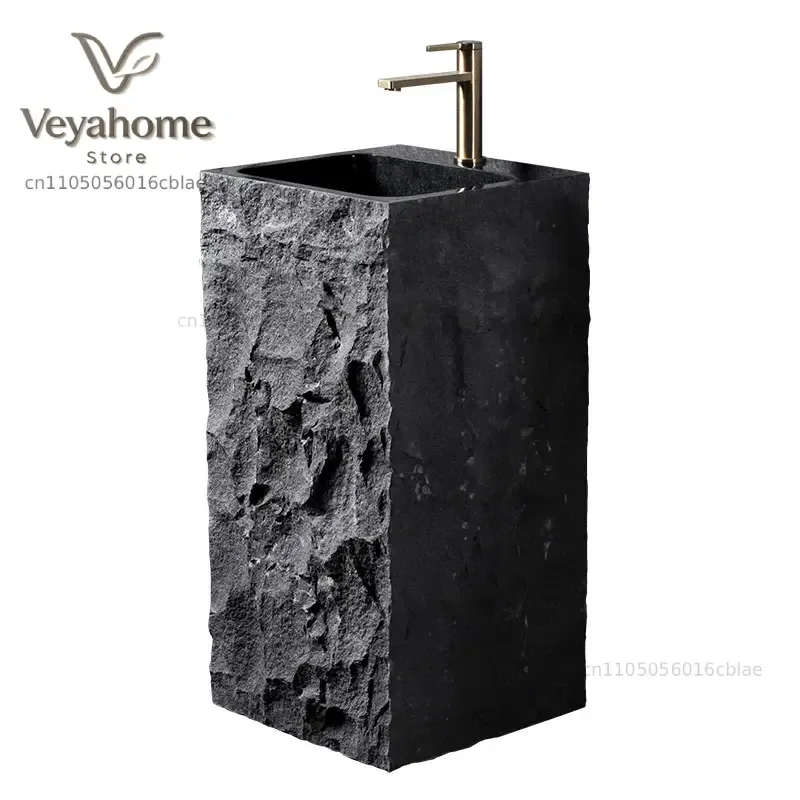 Stone Pedestal Basin Floor Outdoor Courtyard Wash Basin Garden Sink Balcony Light Luxury Wash Basin