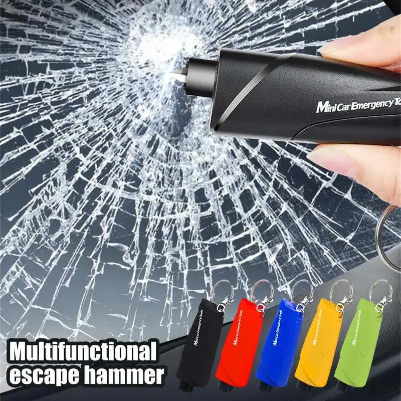 

2 in 1 Safety Hammer Car Escape Tool Window Breaker Seatbelt Cutter Compact Emergency Hammer Escape Tool Portable Glass Breaker