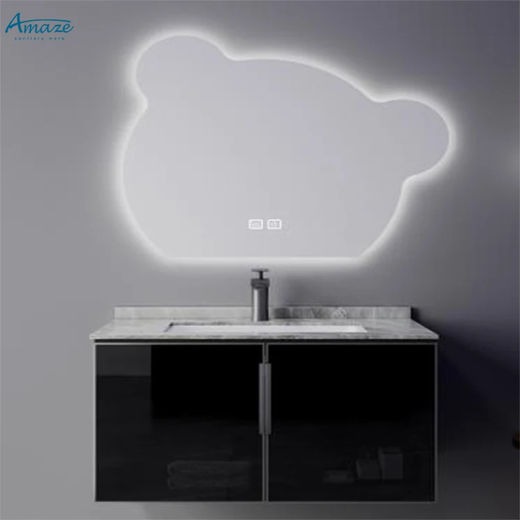 Juego de tocador montado en la pared para baño, diseño personalizado, estilo moderno, fabricante, gran oferta