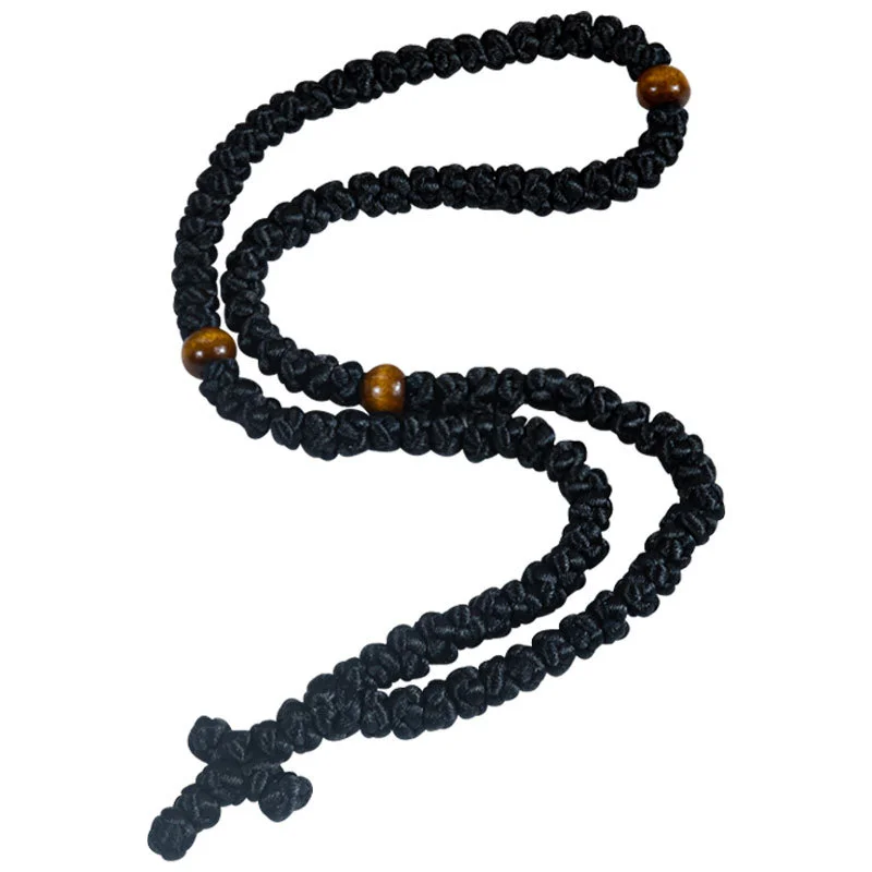Orthodox Rope Church Utensils Religious Wooden Prayer Beads Rosary Bracelet view 4