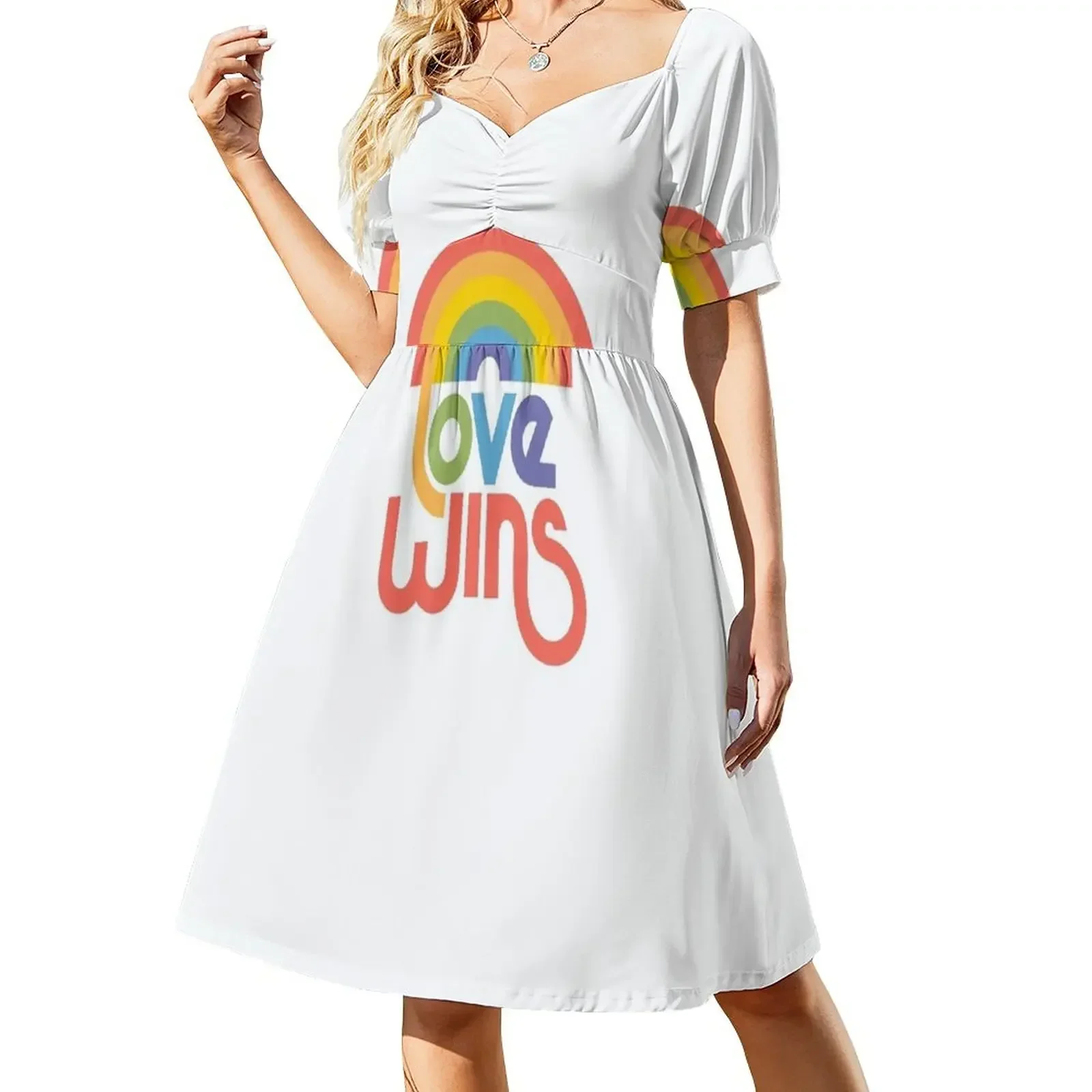 

Love wins Short-Sleeved Dress women's luxury party dress dresses for woman 2025