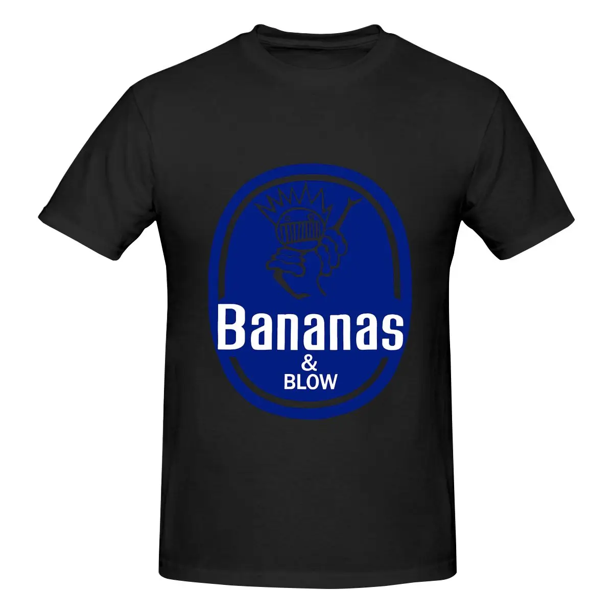 Funny Bananas-and-Blow Essential Men's T-shirt Printed Tops are loose and slim fit Women's T-shirts