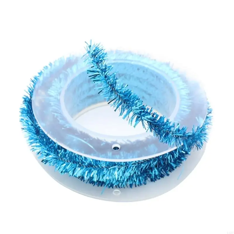 L5BF 4.92Feet Christmas Foil Tinsel Christmas Decorations for Wedding Christmas Party Christmas Tree Door Decorations