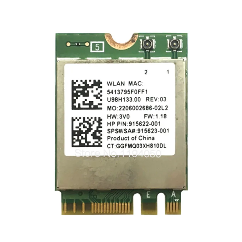 RTL8822BE RTL8822 WiFi + Bluetooth4.1 NGFF Wireless WLAN Card 2.4G / 5GHz sps: 915623-001  WIFI CARD