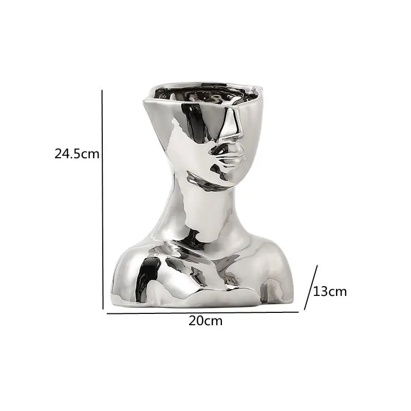 Imagem -05 - Cerâmica Figura Abstrata Estátua Arte Vaso Lip Ornamento Sala Decoração Home Decor Acessórios Novo Presente