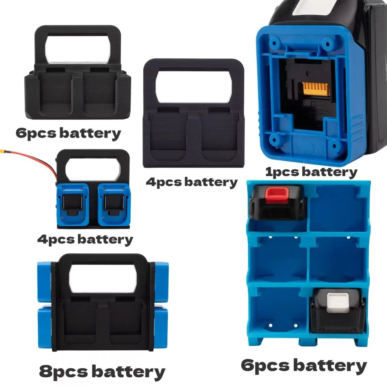 

Multi-functional, Multi-style Battery Organization And Storage Management Battery Stacking Grid Stand For Makita18v Battery