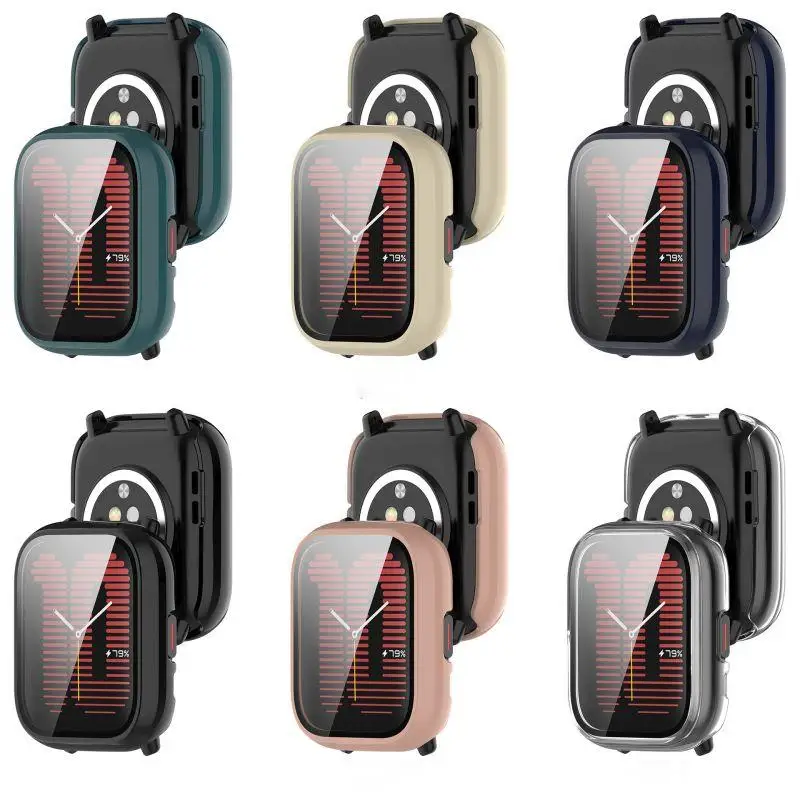 Tempered Glass + Case For Amazfit Active (A2211) Smart Watch Strap Bumper Shell Full Cover Screen Protector Accessories