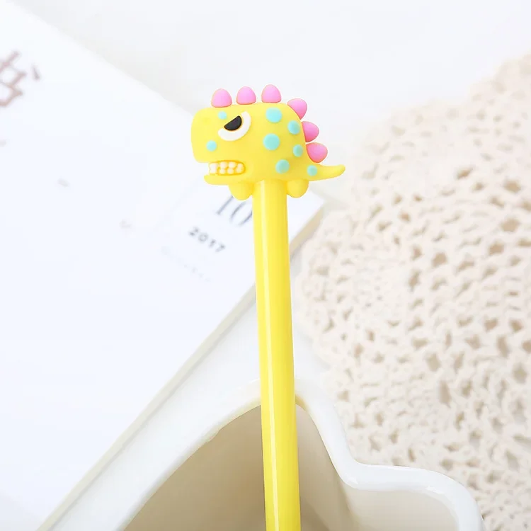 36Pcs Wholesale Cute Student Creative Dinosaur Neutral Pen Cartoon Tyrannosaurus Rex Signature Pen Learning Office Stationery