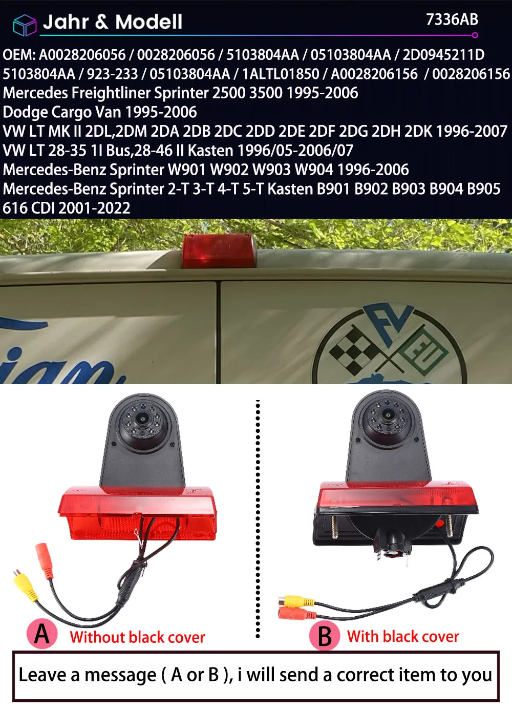 Car Rear View camera for VW LT Dodge Cargo Mercedes Freightliner Sprinter 2500 3500 W901 W902 W903 W904 B901 B902 B903 B904 616