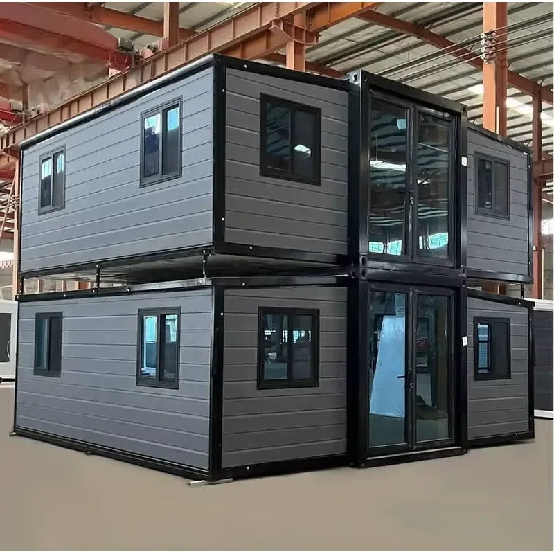 Foldable Expandable Container House with Full Waterproof Solution Sandwich Wall Panels and Customized Residential Layout