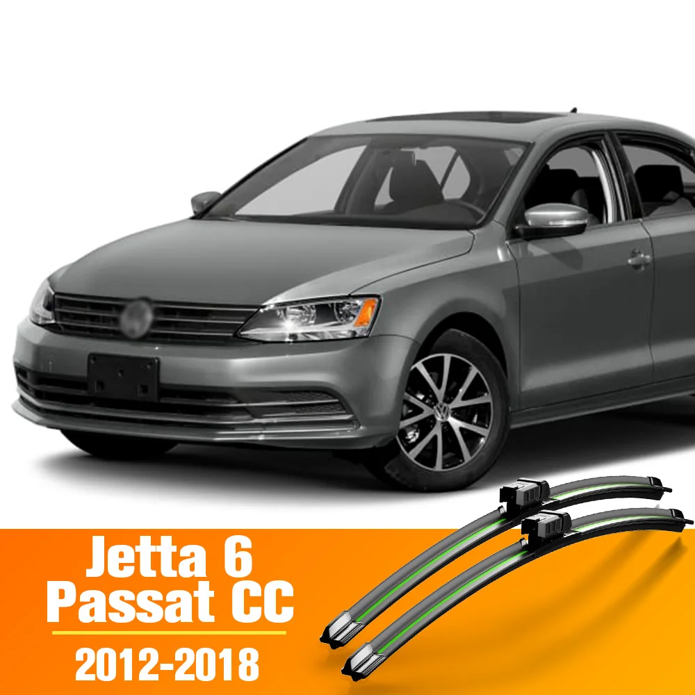 Wiper Front Wiper Blades For VW Jetta 6 MK6 A6 Passat CC 2012-2018 2013 2014 2015 2016 Windshield Windscreen Front Window 24\