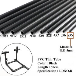 2 ~ 5 sztuk czarna 50cm rura pcv akwarium akwarium rura spustowa woda ogród nawadnianie pcv drobna rura montaż domu DIY akcesoria do rur