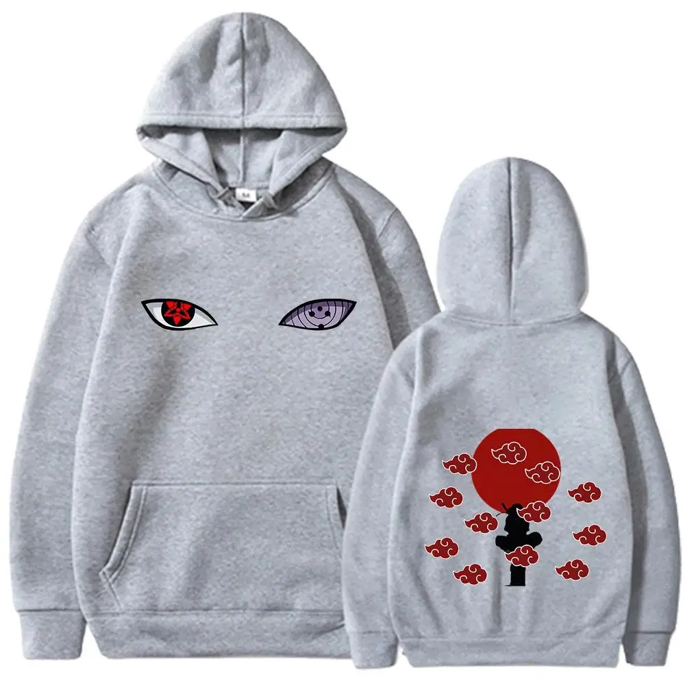 Naruto Itachi Hoodie Akatsuki Crow Print Streetwear Unisex Herren Damen Oversized Casual Sweatshirts Langarm – Detail 3