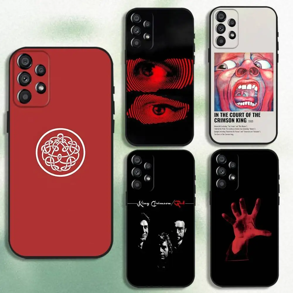 

Red C-Crimson King Band Phone Case For Samsung Galaxy A20,A21s,A22,A31,A32,A52,A53,A72,73,A80 Soft Black Cover