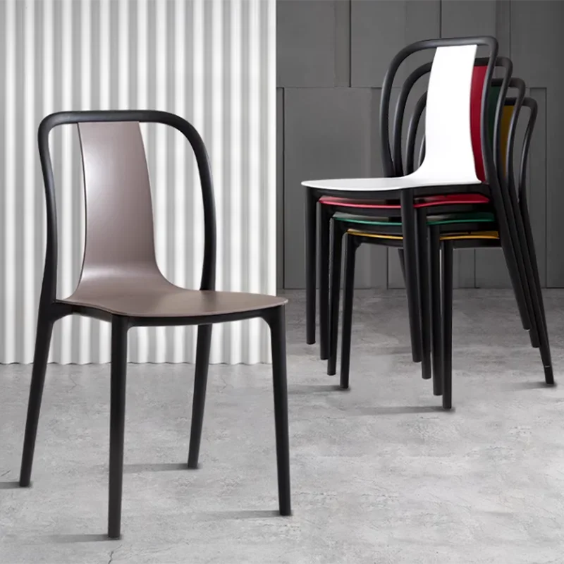 

Пластиковые обеденные стулья со спинкой для гостиной, роскошные дизайнерские обеденные стулья для ресторана, кафе, мебель для дома ZSDC