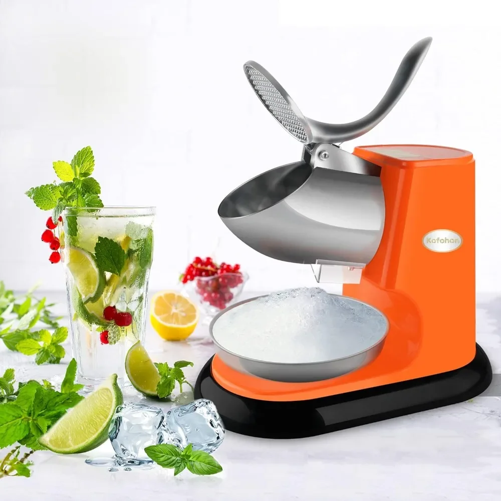 Ice Shaver, Electric Shaved Ice Machine With Double Fully Stainless Steel Blades, Ice Crusher Machine For Shaved Ice,