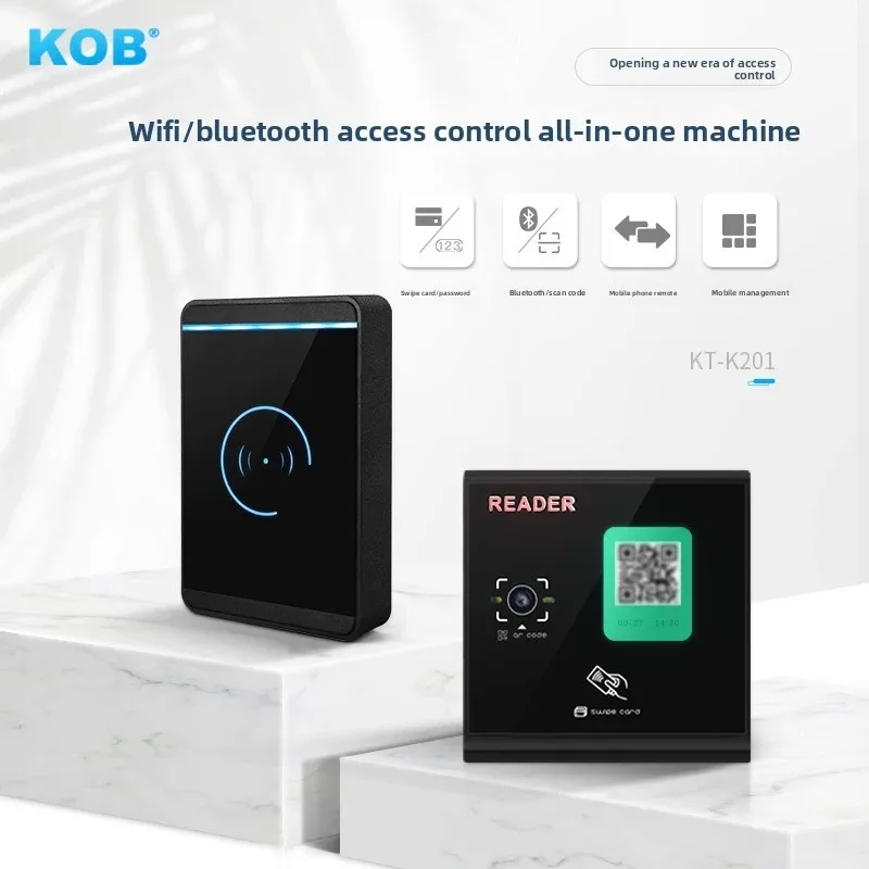 KOB QR Code Card Swiping Access Control Machine Intelligent Access Control System Integrated Machine Mobile Remote Door Lock