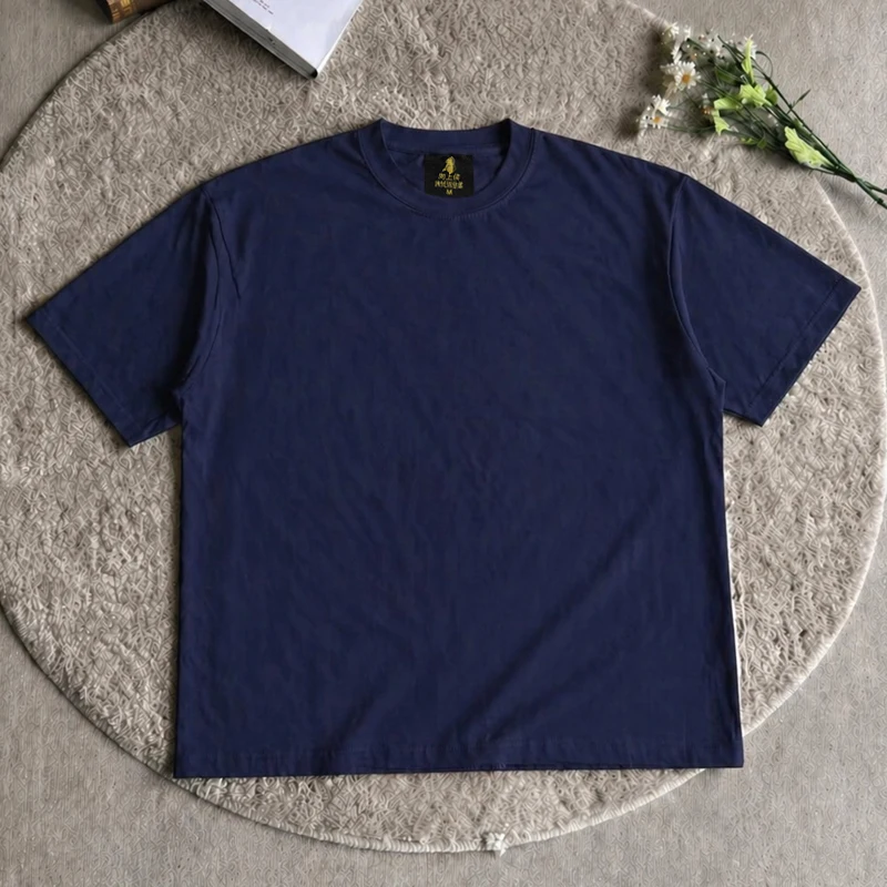 Loose Fit Cotton T-Shirt Unisex Short Sleeve Double Thread UPUPXIA Hero Print Sweat Absorbent round Neck Casual Summer Top
