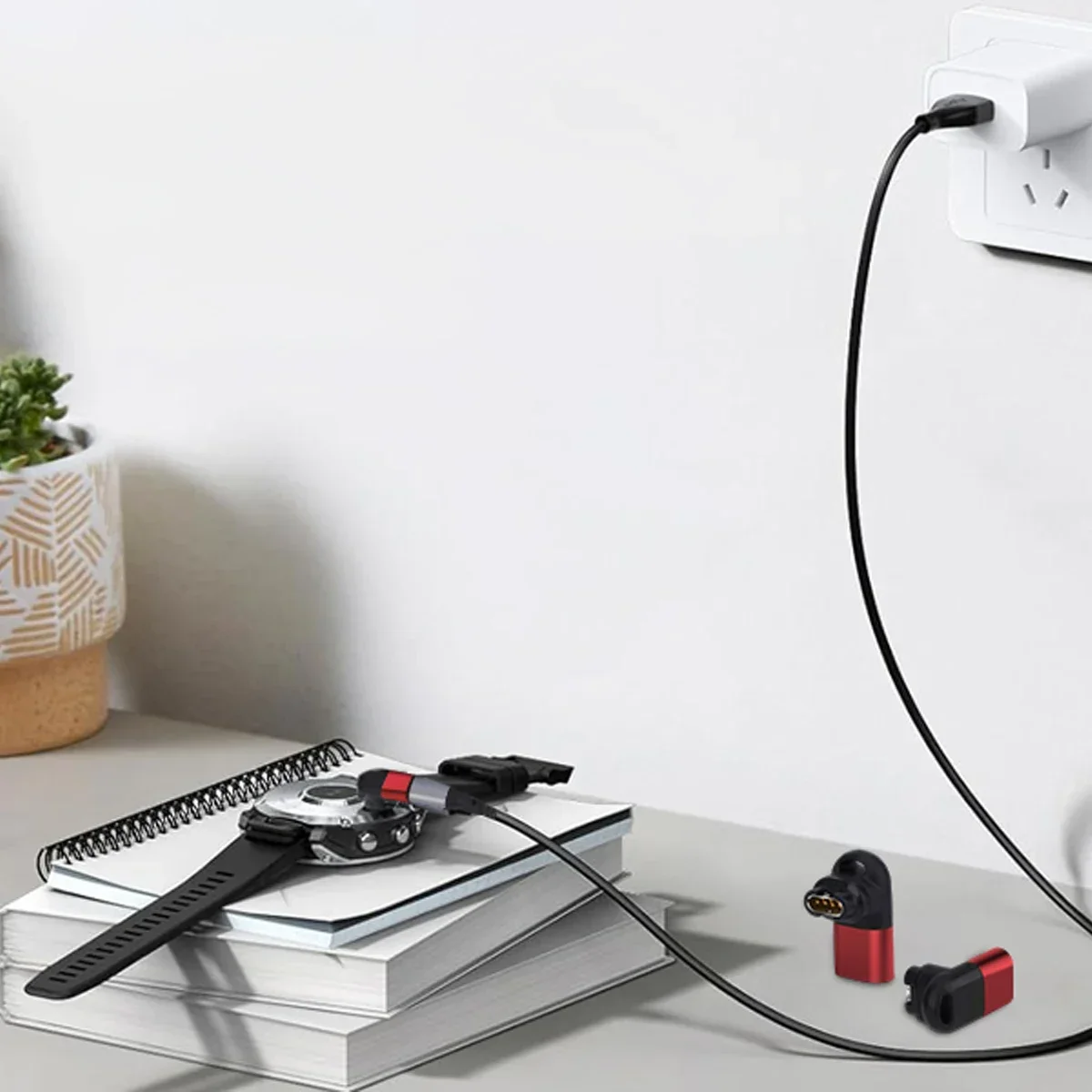 محول شاحن صغير لـ Garmin Forerunner 265 965 محول شحن لـ Fenix 7 7S 7X 6 6S 6X 5 5S 5X Plus Pro/ Venu 3 2S 2