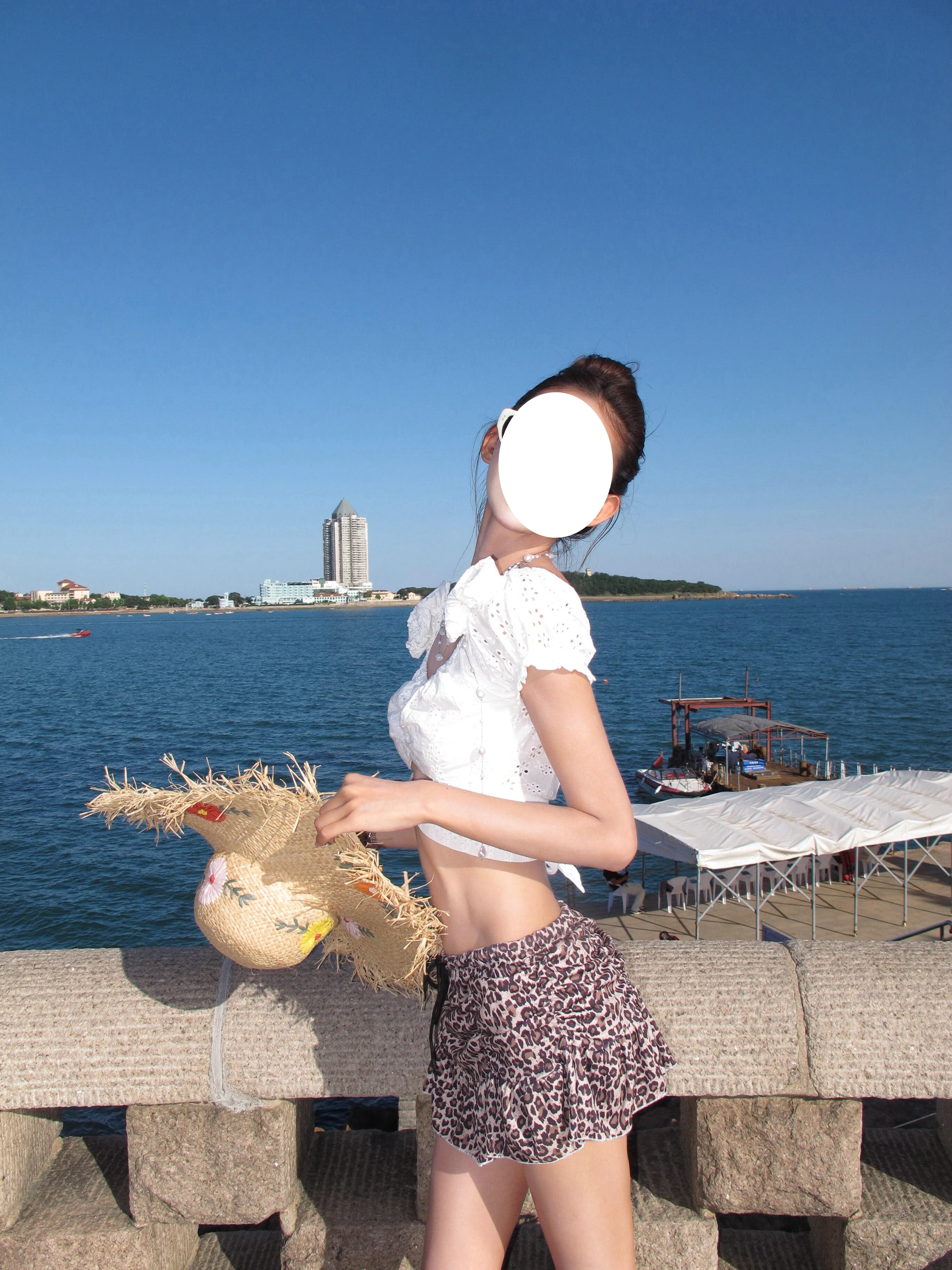 Low Waist A-Line  Skirt with Leopard Print And Bow Design Casual Style Spring Autumn Sexy American Girl Short Skirt