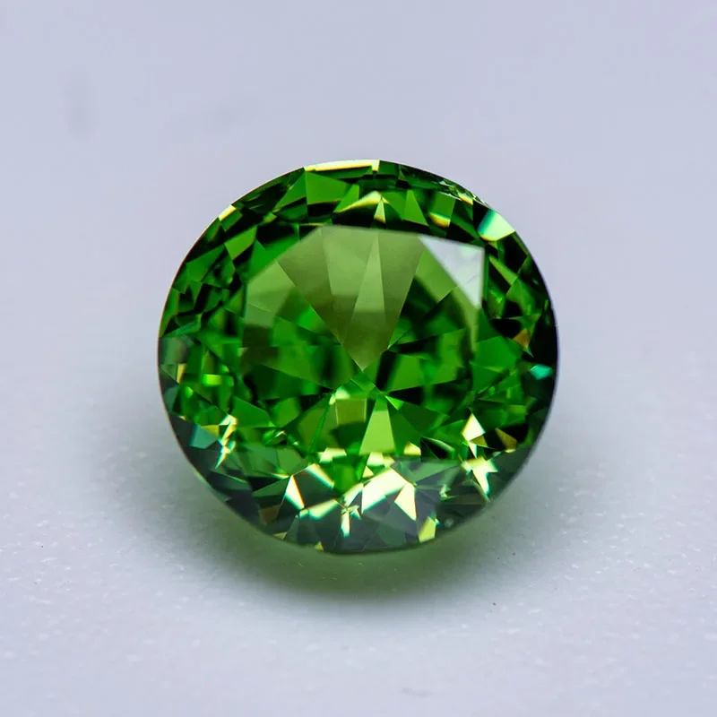 

Cubic Zirconia Crushed Ice Cut Light Green Color Round Shape Charms for Jewelry Making Rings Pendant Materials No Certificate