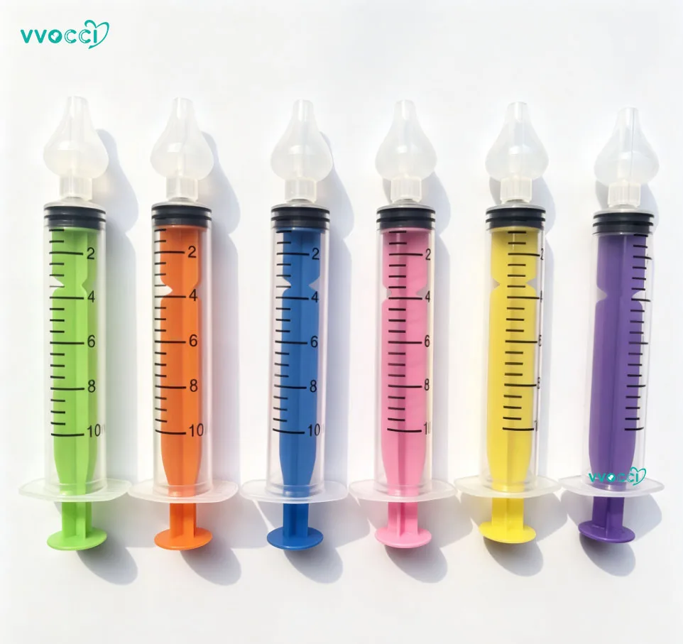vvocci Lavado Jeringa 10ML/2pcs Lavado Nasal Bebe Aspirador Nasal Para Bebe Baby Nasal Aspirator Syringe Baby Nose Cleaner